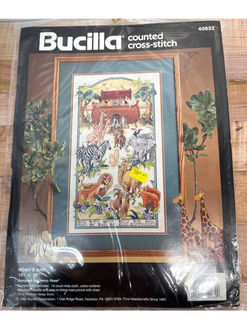 Bucilla Noahs Ark Counted Cross-Stitch Kit 10" X 18" Complete Kit By Nancy Rossi - Picture 2 of 6